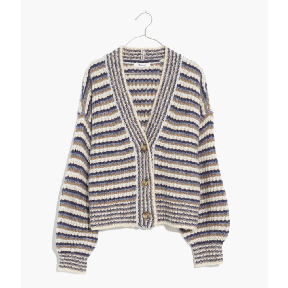 NWT Madewell Waller Crop Cardigan Sweater in Stripe